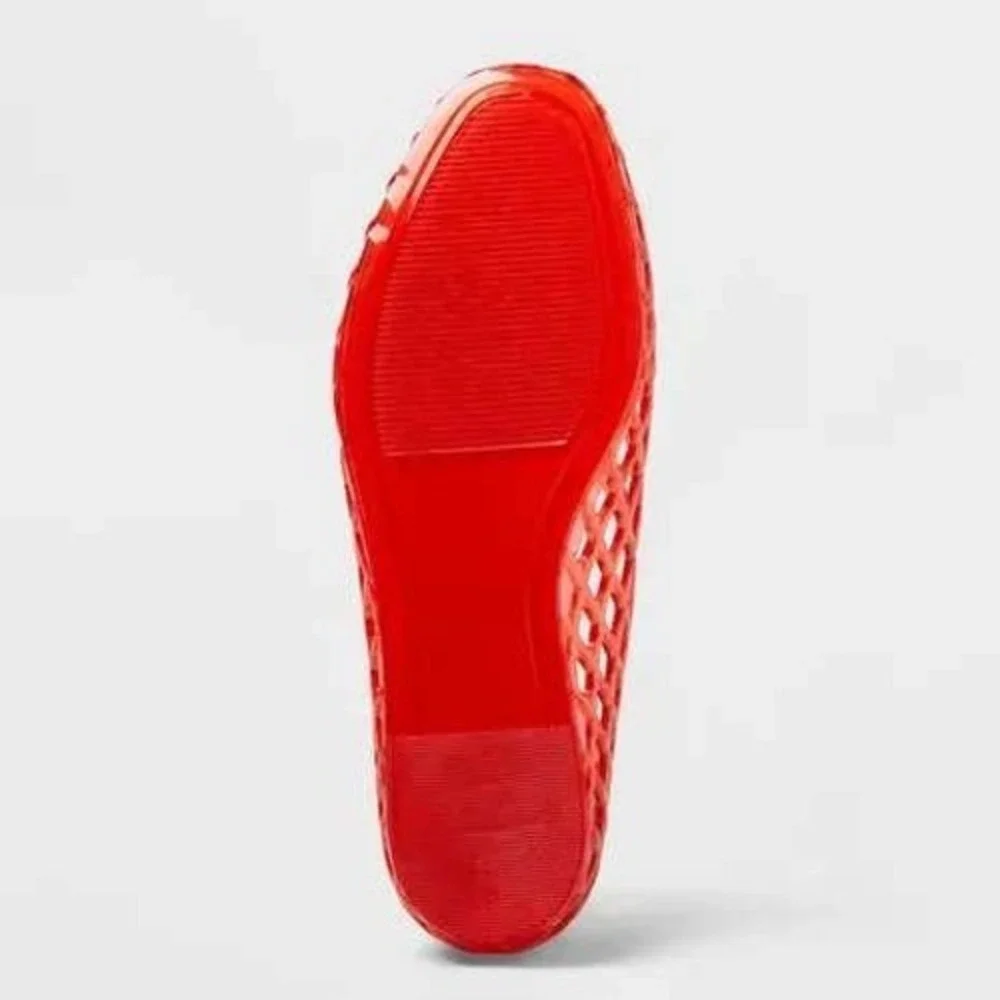 Women's Flats by A New Day Yuri Jelly Red Size 8New in box